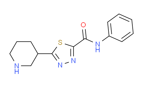 CAS No. 1217862-73-1, N-Phenyl-5-(piperidin-3-yl)-1,3,4-thiadiazole-2-carboxamide