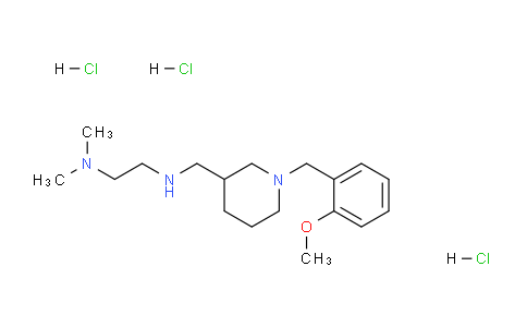 CAS No. 1185296-85-8, N1-((1-(2-Methoxybenzyl)piperidin-3-yl)methyl)-N2,N2-dimethylethane-1,2-diamine trihydrochloride