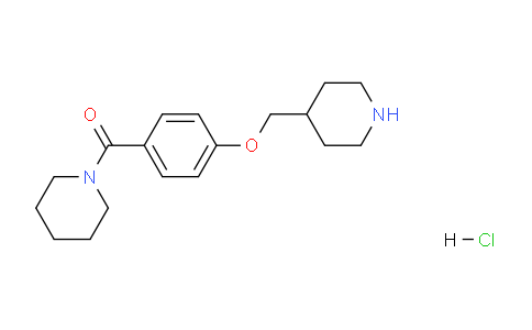CAS No. 1332529-65-3, Piperidin-1-yl(4-(piperidin-4-ylmethoxy)phenyl)methanone hydrochloride