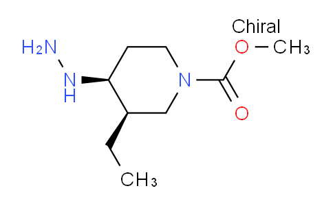 CAS No. 1263281-41-9, rel-(3R,4S)-Methyl 3-ethyl-4-hydrazinylpiperidine-1-carboxylate