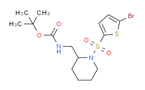 CAS No. 1261235-54-4, tert-Butyl ((1-((5-bromothiophen-2-yl)sulfonyl)piperidin-2-yl)methyl)carbamate
