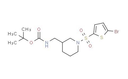 CAS No. 1261234-60-9, tert-Butyl ((1-((5-bromothiophen-2-yl)sulfonyl)piperidin-3-yl)methyl)carbamate