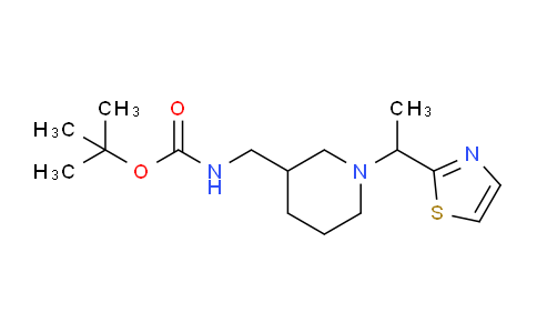CAS No. 1289385-56-3, tert-Butyl ((1-(1-(thiazol-2-yl)ethyl)piperidin-3-yl)methyl)carbamate