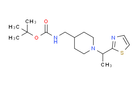 CAS No. 1289387-75-2, tert-Butyl ((1-(1-(thiazol-2-yl)ethyl)piperidin-4-yl)methyl)carbamate