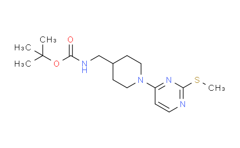 CAS No. 1261231-16-6, tert-Butyl ((1-(2-(methylthio)pyrimidin-4-yl)piperidin-4-yl)methyl)carbamate