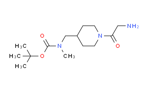 CAS No. 1353953-48-6, tert-Butyl ((1-(2-aminoacetyl)piperidin-4-yl)methyl)(methyl)carbamate