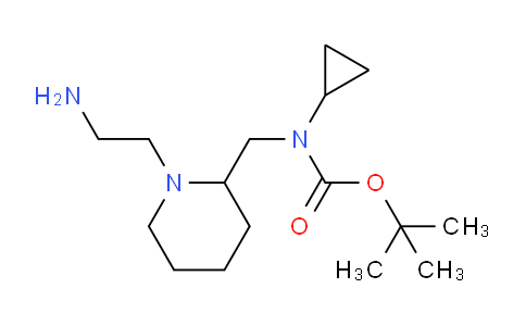 CAS No. 1353972-74-3, tert-Butyl ((1-(2-aminoethyl)piperidin-2-yl)methyl)(cyclopropyl)carbamate