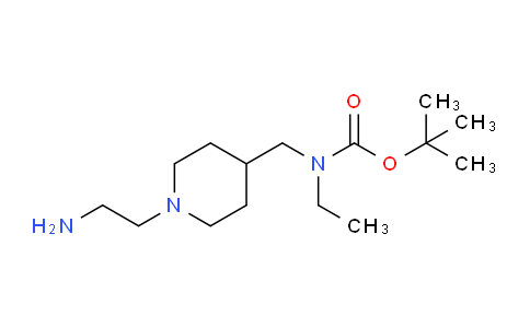 CAS No. 1353972-67-4, tert-Butyl ((1-(2-aminoethyl)piperidin-4-yl)methyl)(ethyl)carbamate