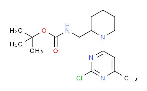 CAS No. 1261234-49-4, tert-Butyl ((1-(2-chloro-6-methylpyrimidin-4-yl)piperidin-2-yl)methyl)carbamate
