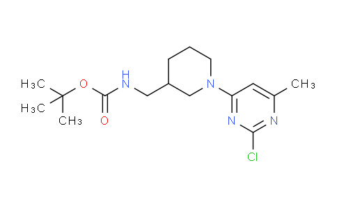 CAS No. 1261230-40-3, tert-Butyl ((1-(2-chloro-6-methylpyrimidin-4-yl)piperidin-3-yl)methyl)carbamate