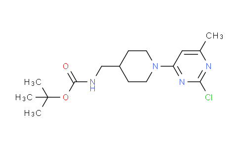 CAS No. 1261235-47-5, tert-Butyl ((1-(2-chloro-6-methylpyrimidin-4-yl)piperidin-4-yl)methyl)carbamate