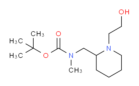 CAS No. 1353955-91-5, tert-Butyl ((1-(2-hydroxyethyl)piperidin-2-yl)methyl)(methyl)carbamate
