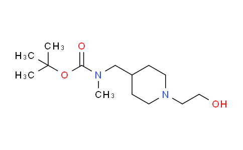 CAS No. 1353986-97-6, tert-Butyl ((1-(2-hydroxyethyl)piperidin-4-yl)methyl)(methyl)carbamate