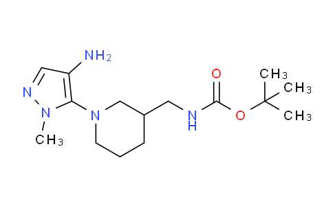 CAS No. 1363404-96-9, tert-Butyl ((1-(4-amino-1-methyl-1H-pyrazol-5-yl)piperidin-3-yl)methyl)carbamate