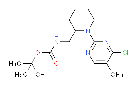 CAS No. 1261232-61-4, tert-Butyl ((1-(4-chloro-5-methylpyrimidin-2-yl)piperidin-2-yl)methyl)carbamate