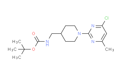 CAS No. 1261229-60-0, tert-Butyl ((1-(4-chloro-6-methylpyrimidin-2-yl)piperidin-4-yl)methyl)carbamate