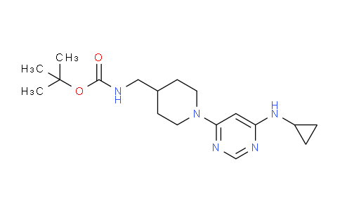 CAS No. 1353989-86-2, tert-Butyl ((1-(6-(cyclopropylamino)pyrimidin-4-yl)piperidin-4-yl)methyl)carbamate