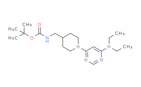 CAS No. 1353947-09-7, tert-Butyl ((1-(6-(diethylamino)pyrimidin-4-yl)piperidin-4-yl)methyl)carbamate