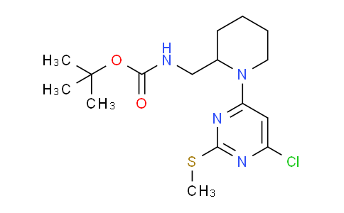 CAS No. 1261236-16-1, tert-Butyl ((1-(6-chloro-2-(methylthio)pyrimidin-4-yl)piperidin-2-yl)methyl)carbamate