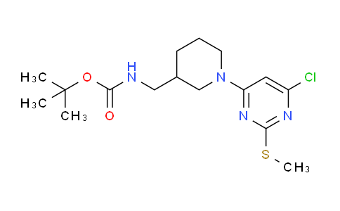CAS No. 1261233-50-4, tert-Butyl ((1-(6-chloro-2-(methylthio)pyrimidin-4-yl)piperidin-3-yl)methyl)carbamate