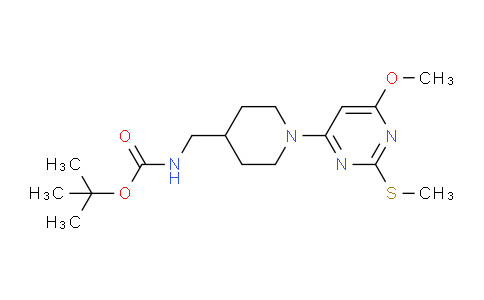 CAS No. 1353958-76-5, tert-Butyl ((1-(6-methoxy-2-(methylthio)pyrimidin-4-yl)piperidin-4-yl)methyl)carbamate