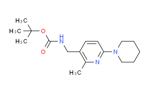 CAS No. 1355196-59-6, tert-Butyl ((2-methyl-6-(piperidin-1-yl)pyridin-3-yl)methyl)carbamate