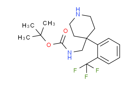 CAS No. 1707358-38-0, tert-Butyl ((4-(2-(trifluoromethyl)phenyl)piperidin-4-yl)methyl)carbamate
