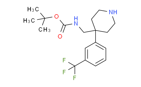 CAS No. 634465-51-3, tert-Butyl ((4-(3-(trifluoromethyl)phenyl)piperidin-4-yl)methyl)carbamate