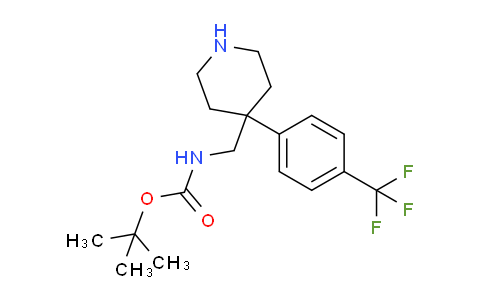 CAS No. 1713163-32-6, tert-Butyl ((4-(4-(trifluoromethyl)phenyl)piperidin-4-yl)methyl)carbamate