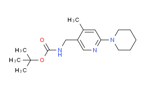 CAS No. 1355179-79-1, tert-Butyl ((4-methyl-6-(piperidin-1-yl)pyridin-3-yl)methyl)carbamate