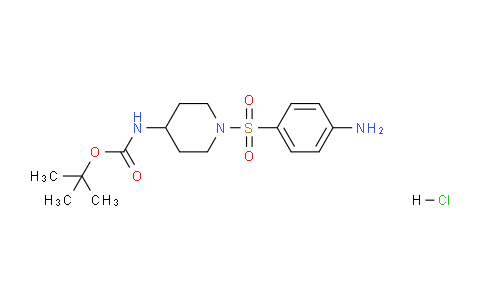 CAS No. 1228070-81-2, tert-Butyl (1-((4-aminophenyl)sulfonyl)piperidin-4-yl)carbamate hydrochloride