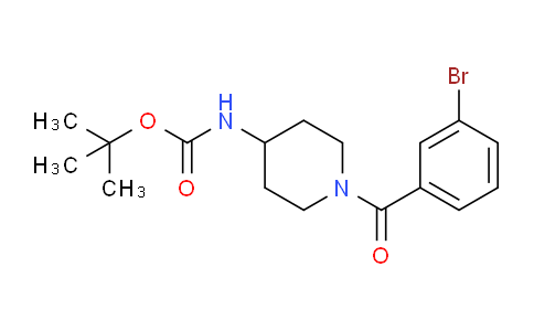 CAS No. 1286265-77-7, tert-Butyl (1-(3-bromobenzoyl)piperidin-4-yl)carbamate
