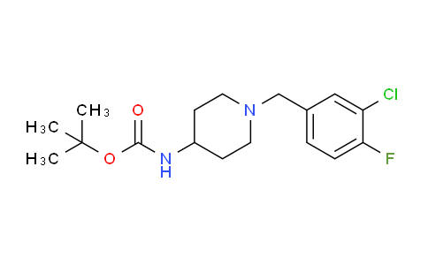 CAS No. 1286274-66-5, tert-Butyl (1-(3-chloro-4-fluorobenzyl)piperidin-4-yl)carbamate