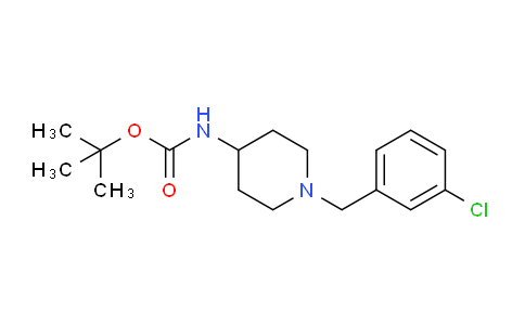 CAS No. 1286272-71-6, tert-Butyl (1-(3-chlorobenzyl)piperidin-4-yl)carbamate