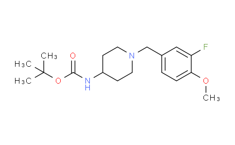 CAS No. 1286272-88-5, tert-Butyl (1-(3-fluoro-4-methoxybenzyl)piperidin-4-yl)carbamate