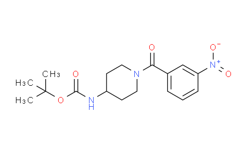 CAS No. 1286274-65-4, tert-Butyl (1-(3-nitrobenzoyl)piperidin-4-yl)carbamate