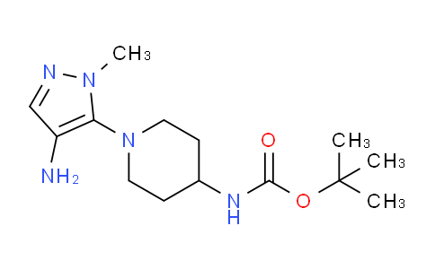 CAS No. 1338717-85-3, tert-Butyl (1-(4-amino-1-methyl-1H-pyrazol-5-yl)piperidin-4-yl)carbamate