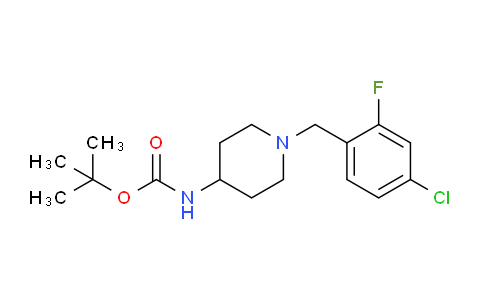 CAS No. 1286274-80-3, tert-Butyl (1-(4-chloro-2-fluorobenzyl)piperidin-4-yl)carbamate