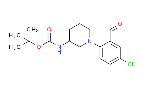 CAS No. 1228183-71-8, tert-Butyl (1-(4-chloro-2-formylphenyl)piperidin-3-yl)carbamate