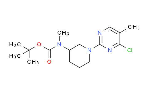 CAS No. 1289388-19-7, tert-Butyl (1-(4-chloro-5-methylpyrimidin-2-yl)piperidin-3-yl)(methyl)carbamate