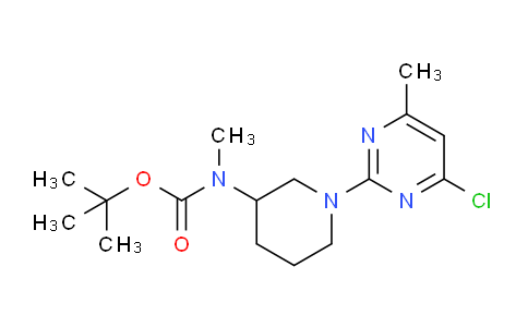 CAS No. 1261233-64-0, tert-Butyl (1-(4-chloro-6-methylpyrimidin-2-yl)piperidin-3-yl)(methyl)carbamate