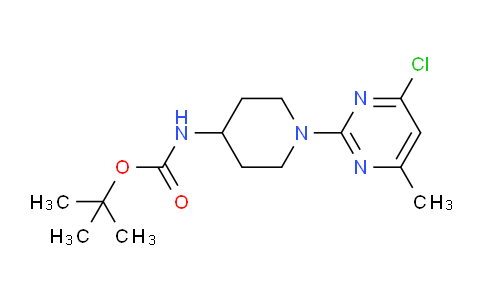 CAS No. 1261230-32-3, tert-Butyl (1-(4-chloro-6-methylpyrimidin-2-yl)piperidin-4-yl)carbamate
