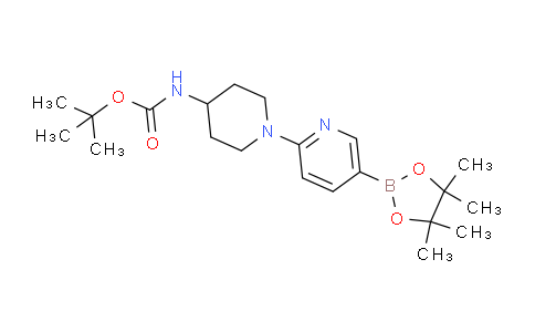CAS No. 1042917-44-1, tert-Butyl (1-(5-(4,4,5,5-tetramethyl-1,3,2-dioxaborolan-2-yl)pyridin-2-yl)piperidin-4-yl)carbamate