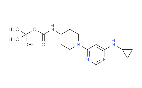 CAS No. 1353944-62-3, tert-Butyl (1-(6-(cyclopropylamino)pyrimidin-4-yl)piperidin-4-yl)carbamate