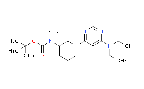 CAS No. 1353987-99-1, tert-Butyl (1-(6-(diethylamino)pyrimidin-4-yl)piperidin-3-yl)(methyl)carbamate