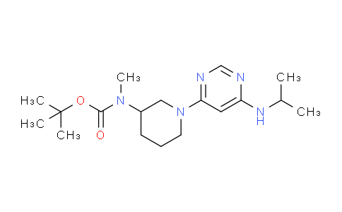 CAS No. 1353987-93-5, tert-Butyl (1-(6-(isopropylamino)pyrimidin-4-yl)piperidin-3-yl)(methyl)carbamate