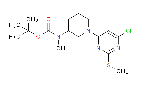 CAS No. 1261232-60-3, tert-Butyl (1-(6-chloro-2-(methylthio)pyrimidin-4-yl)piperidin-3-yl)(methyl)carbamate
