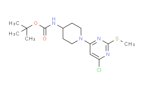 CAS No. 1261232-33-0, tert-Butyl (1-(6-chloro-2-(methylthio)pyrimidin-4-yl)piperidin-4-yl)carbamate
