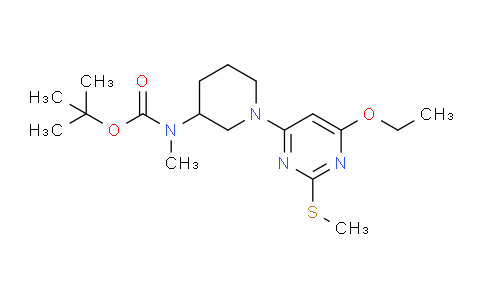 CAS No. 1353965-06-6, tert-Butyl (1-(6-ethoxy-2-(methylthio)pyrimidin-4-yl)piperidin-3-yl)(methyl)carbamate
