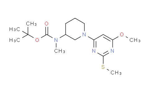 CAS No. 1353966-92-3, tert-Butyl (1-(6-methoxy-2-(methylthio)pyrimidin-4-yl)piperidin-3-yl)(methyl)carbamate